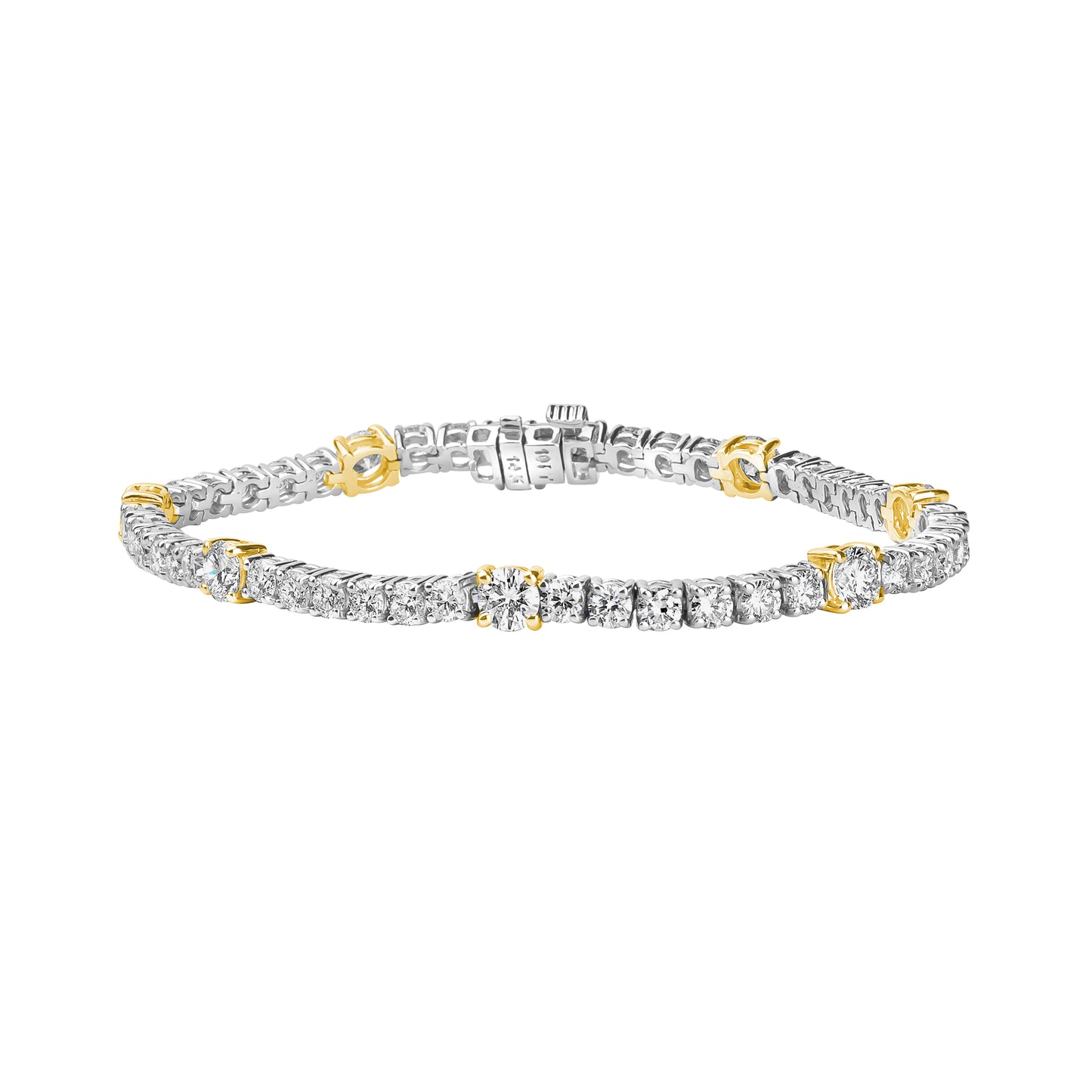 Lab Station Two-Tone Diamond Tennis Bracelet