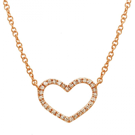 Open Heart Diamond Necklace