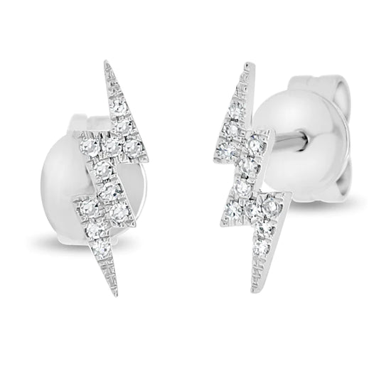 Load image into Gallery viewer, Pave Diamond Bolt Earrings
