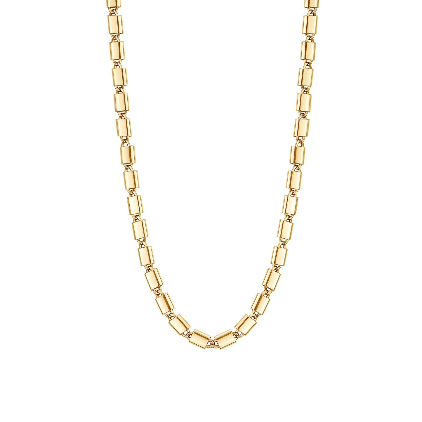 Load image into Gallery viewer, Gold Lock Link Necklace, 16&amp;quot;
