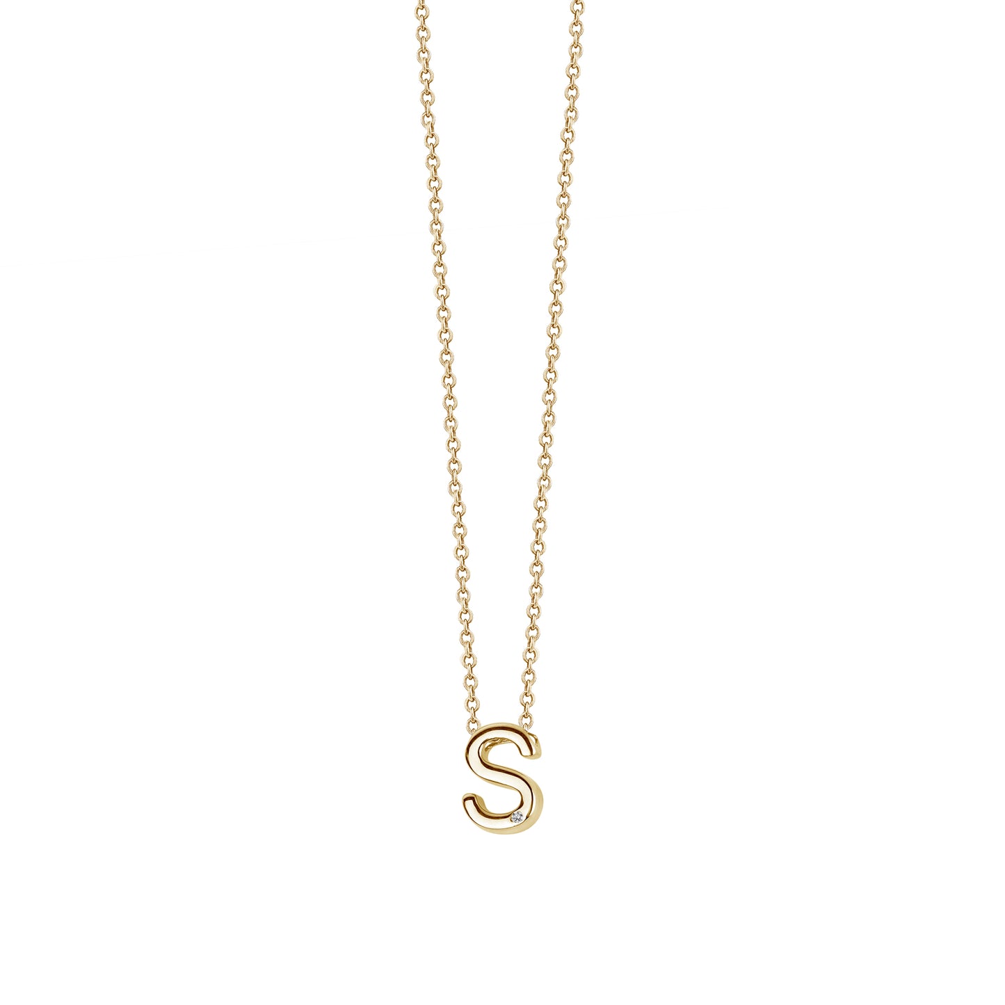 Gold & Crystal Initial Necklace