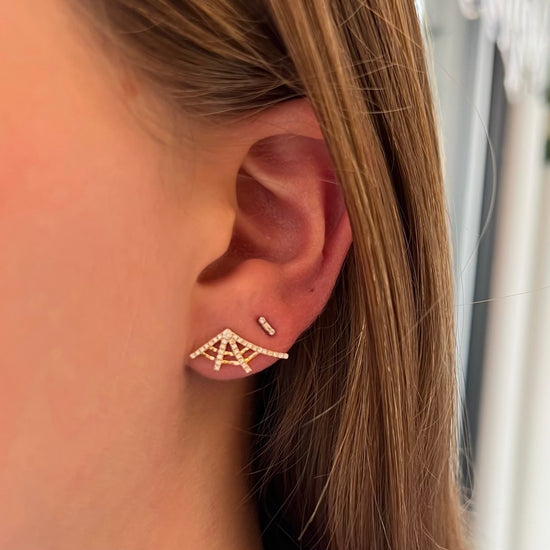 Diamond Web Earrings