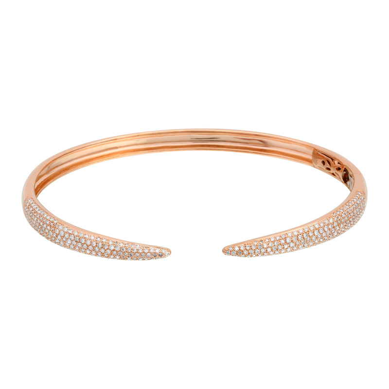 Pave Diamond Claw Bangle