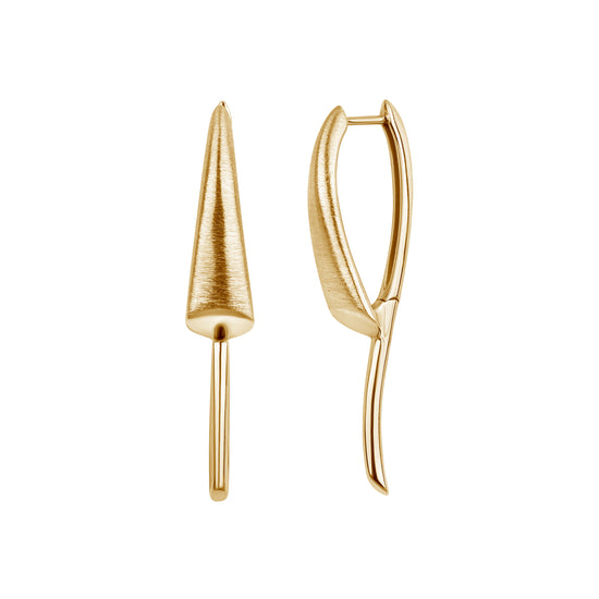 Brushed Gold Wrap Earrings