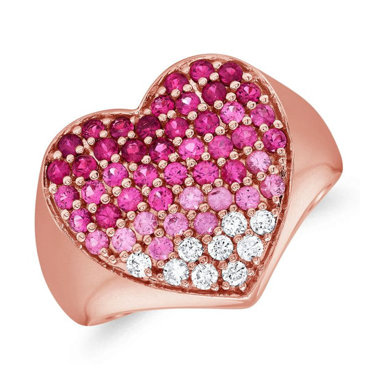 Chubby Ombre Heart Ring