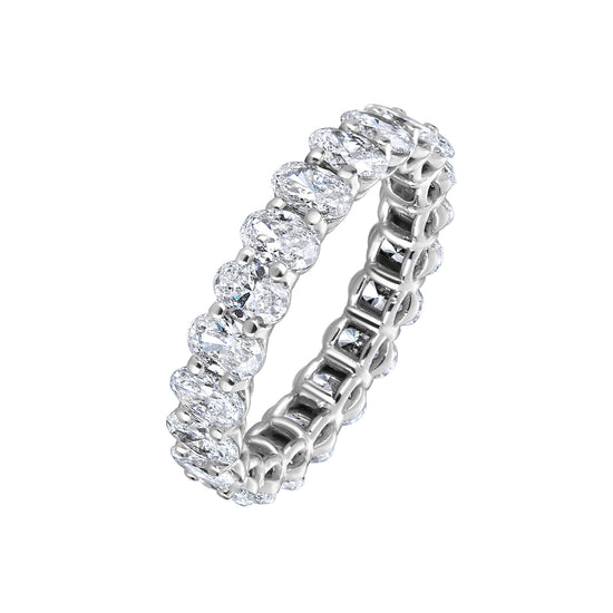 Lab Grown Oval Diamond Eternity Band, 17 Pointers