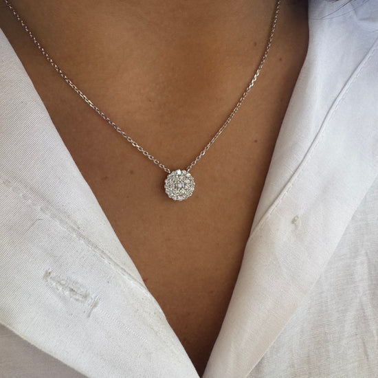 Diamond Disc Necklace