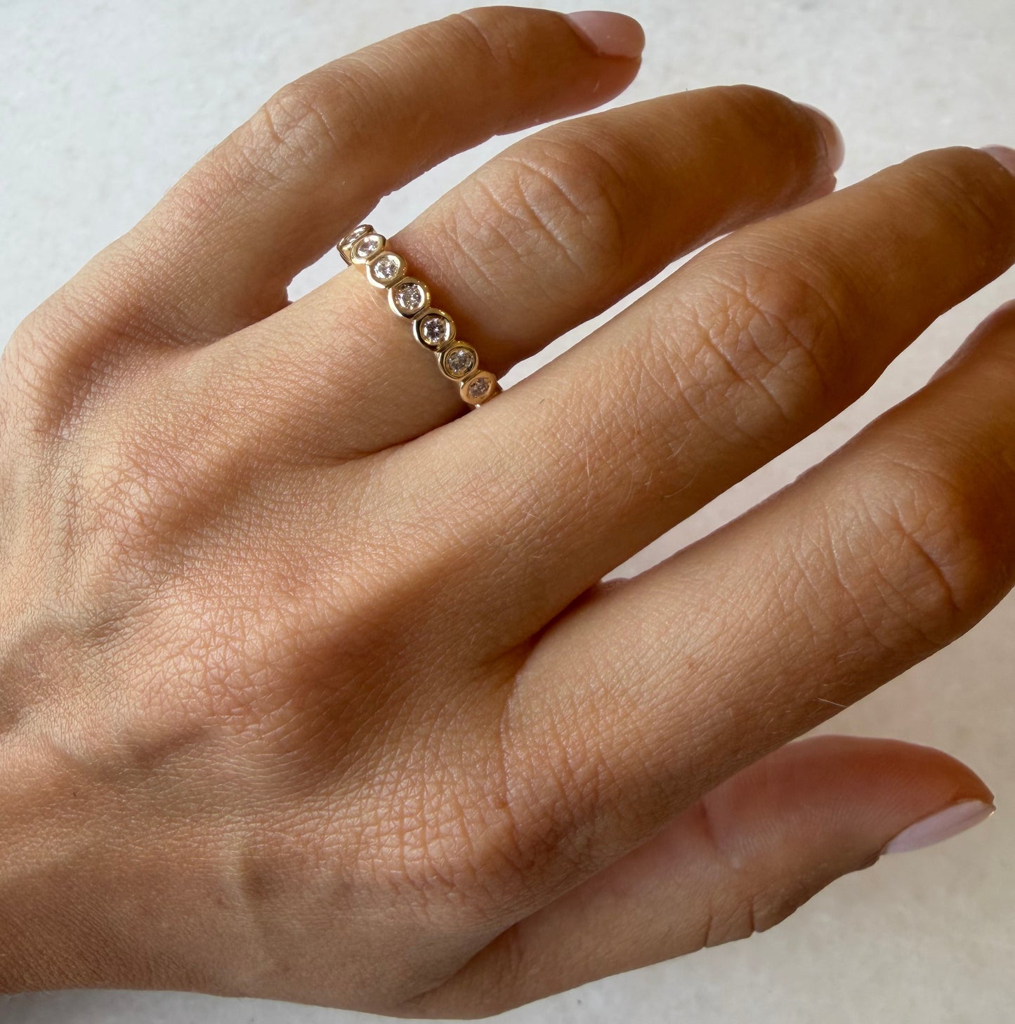 Natural Diamond Bezel Eternity Band