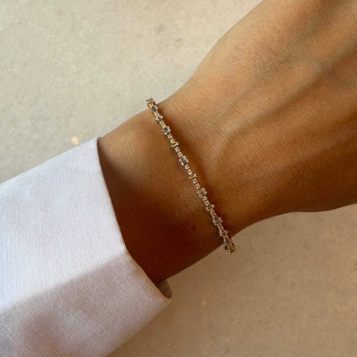 Baguette Diamond Flex Bangle