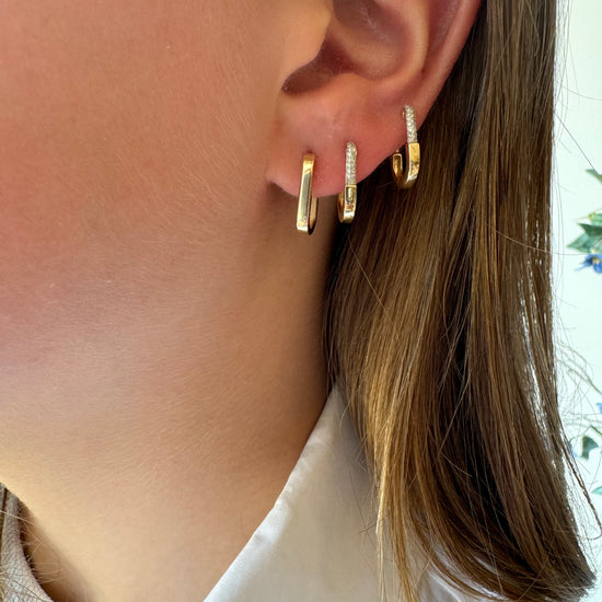 Removable Gold Link Earrings