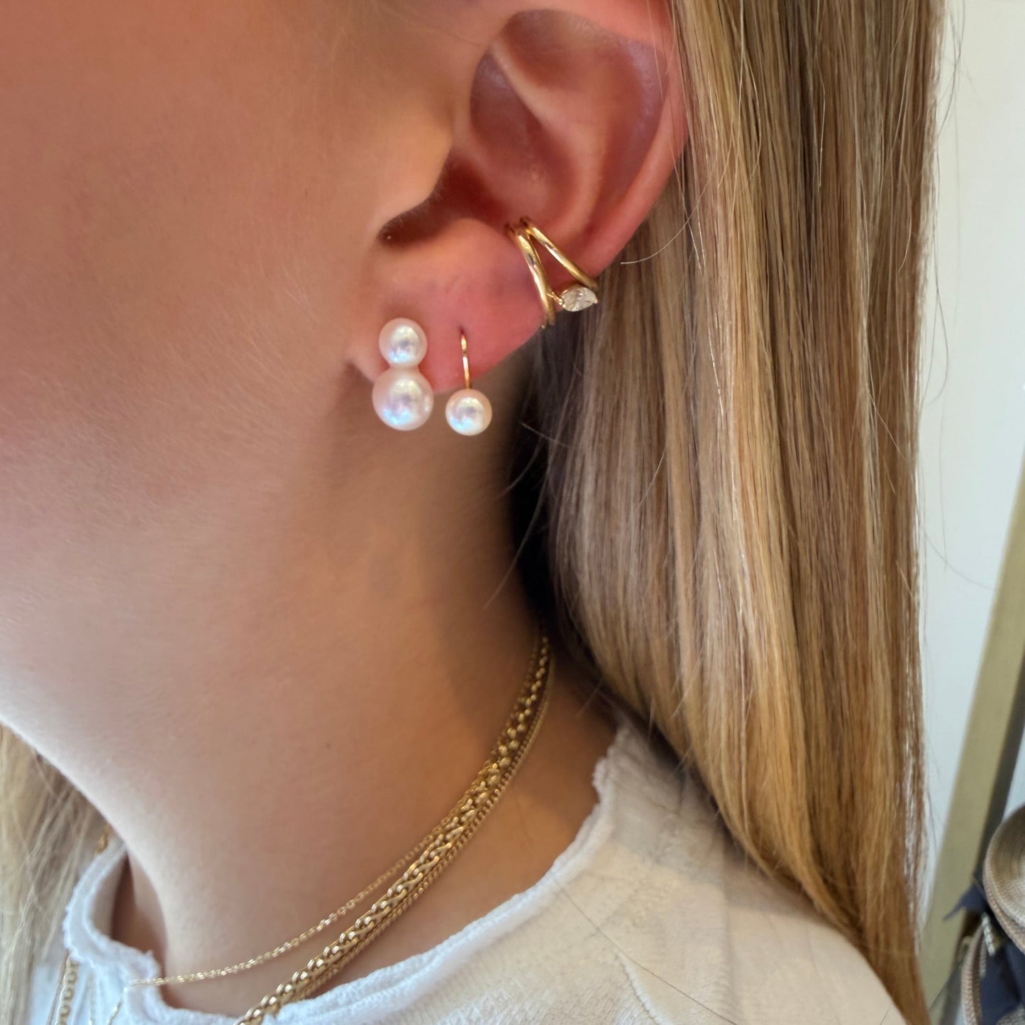 Pearl Leverbacks Earrings