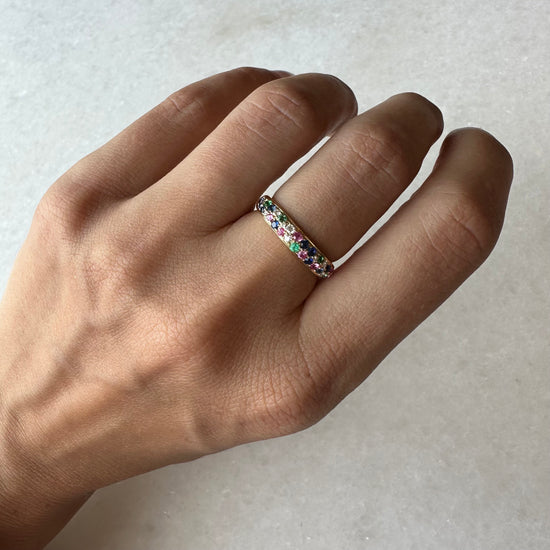 Stackable Rainbow Sapphire Rings