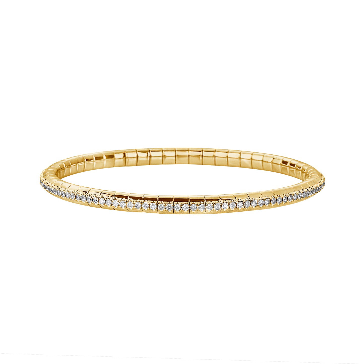 Yellow Gold & Diamond Stretch Bracelet