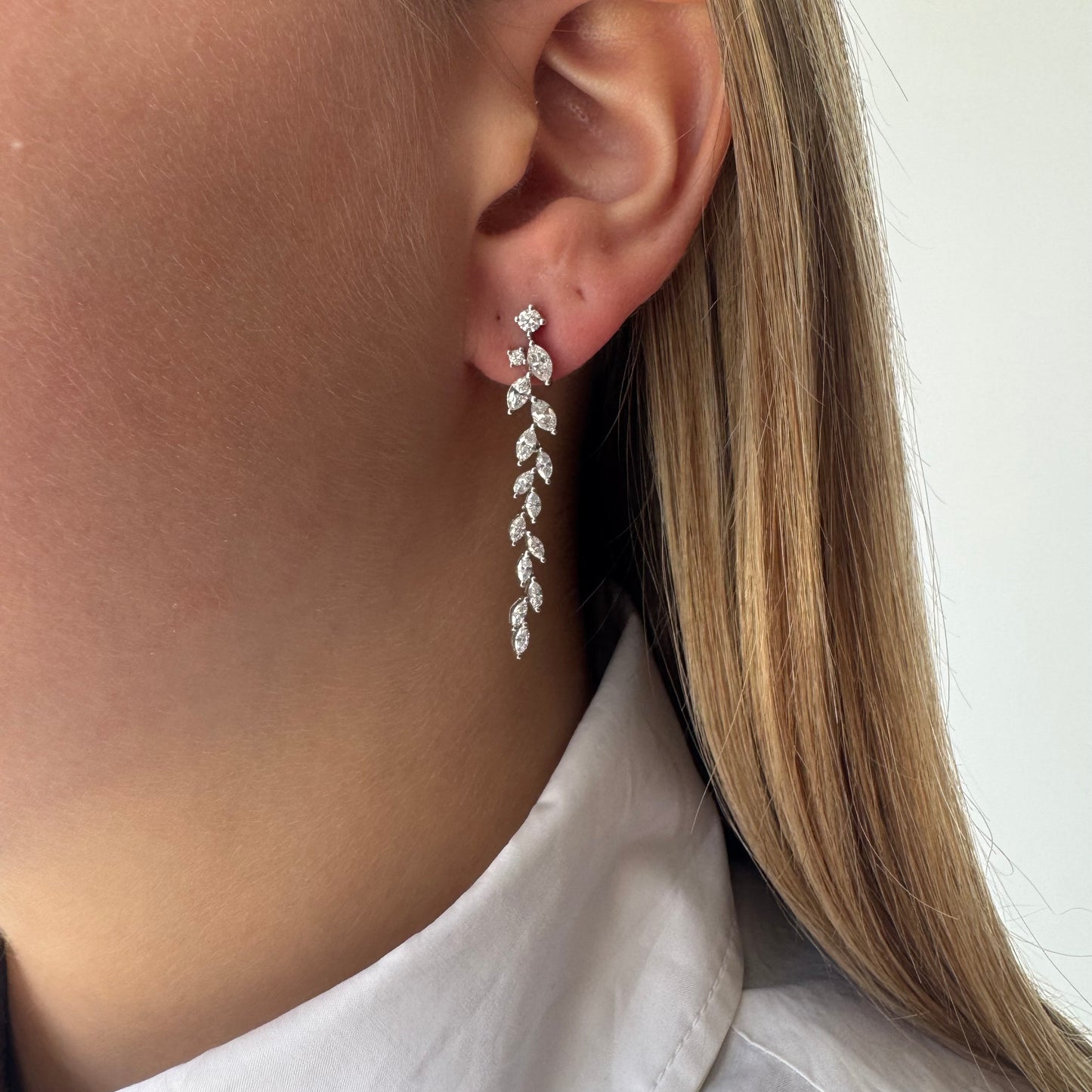 Marquise Diamond Dangle Earrings