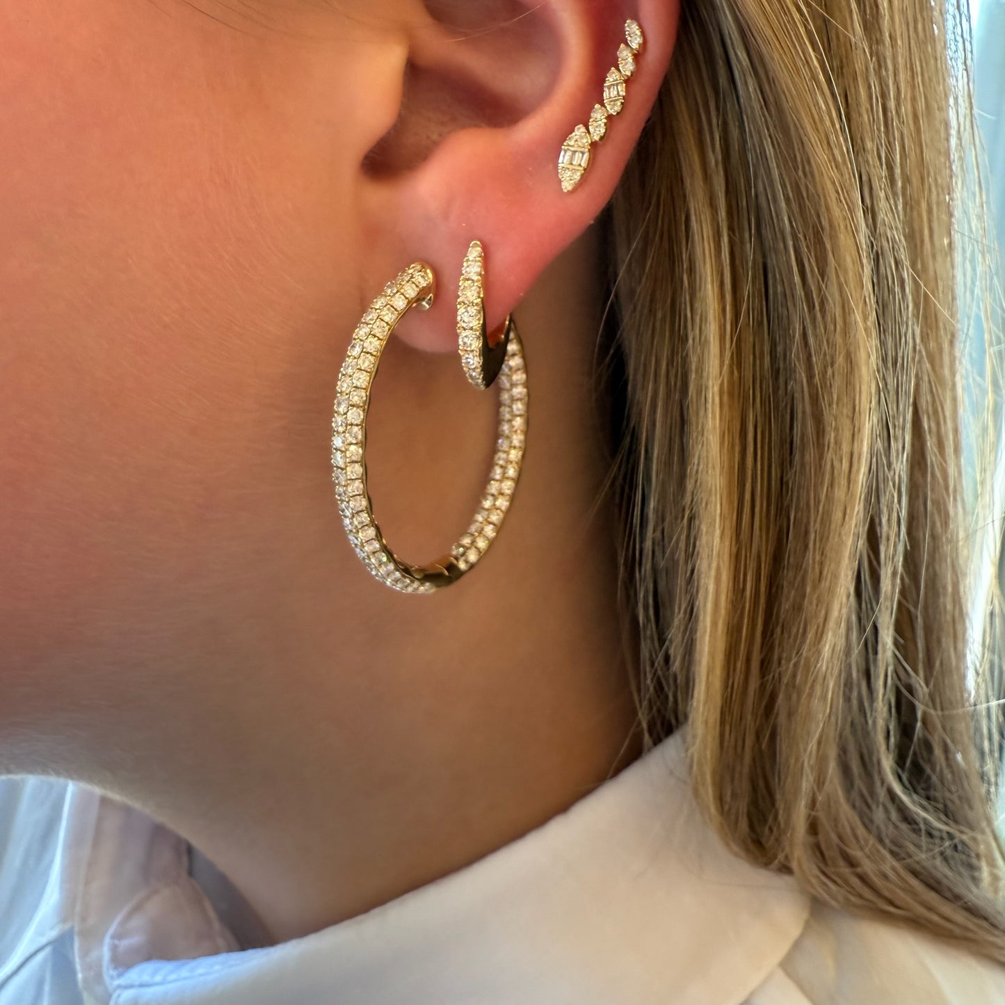 Graduated Diamond Marquee Ear Crawlers