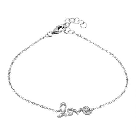 Script Love Diamond Bracelet