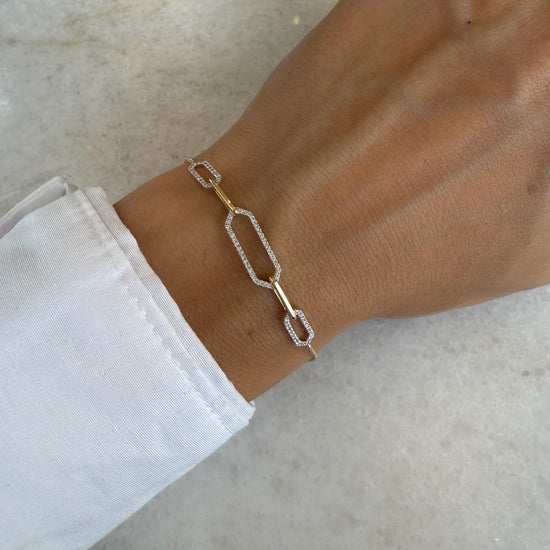 3 Diamond Link Bracelet