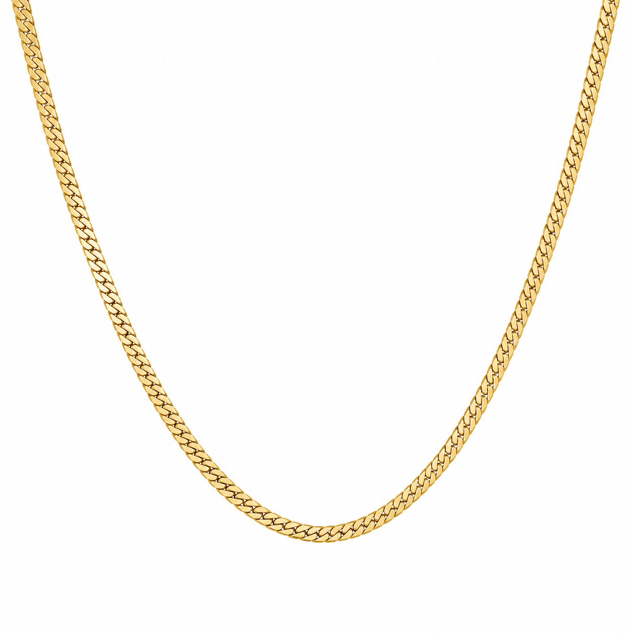 Small Flat Cuban Chain Necklace