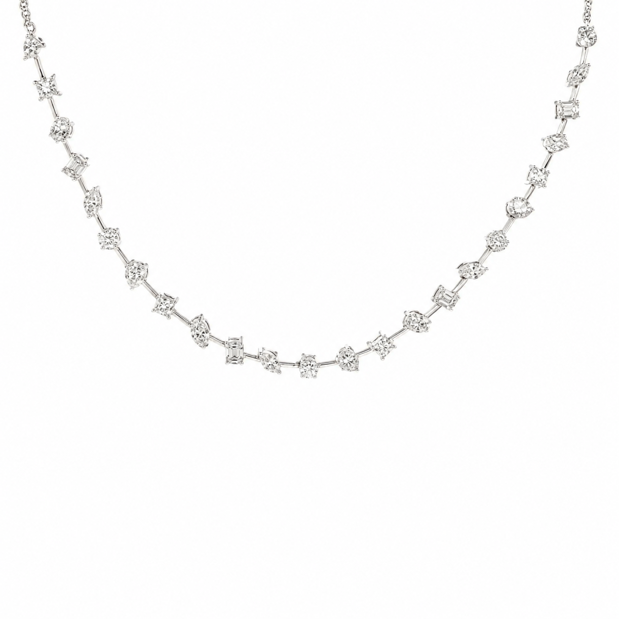 Partway Lab Diamond Mixed Shape Necklace