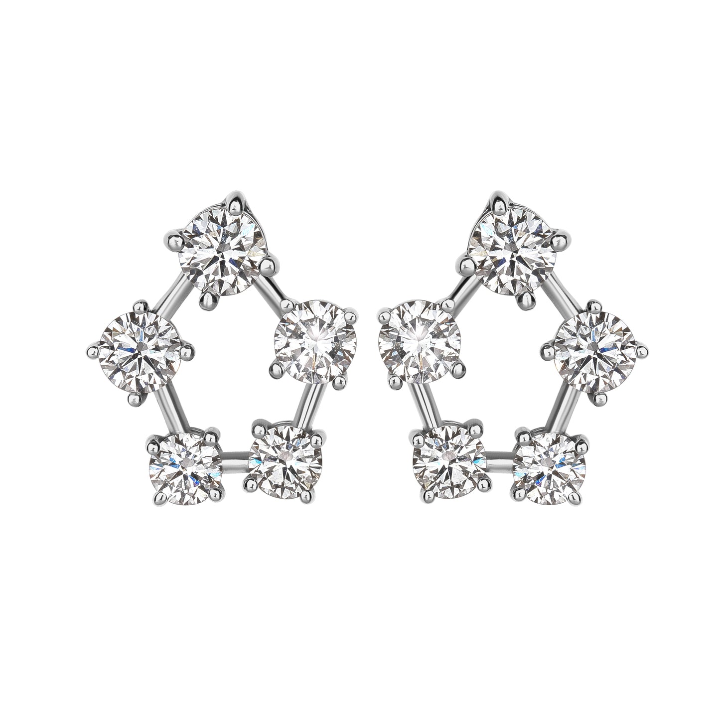 Lab Graduated Diamond Circle Earring