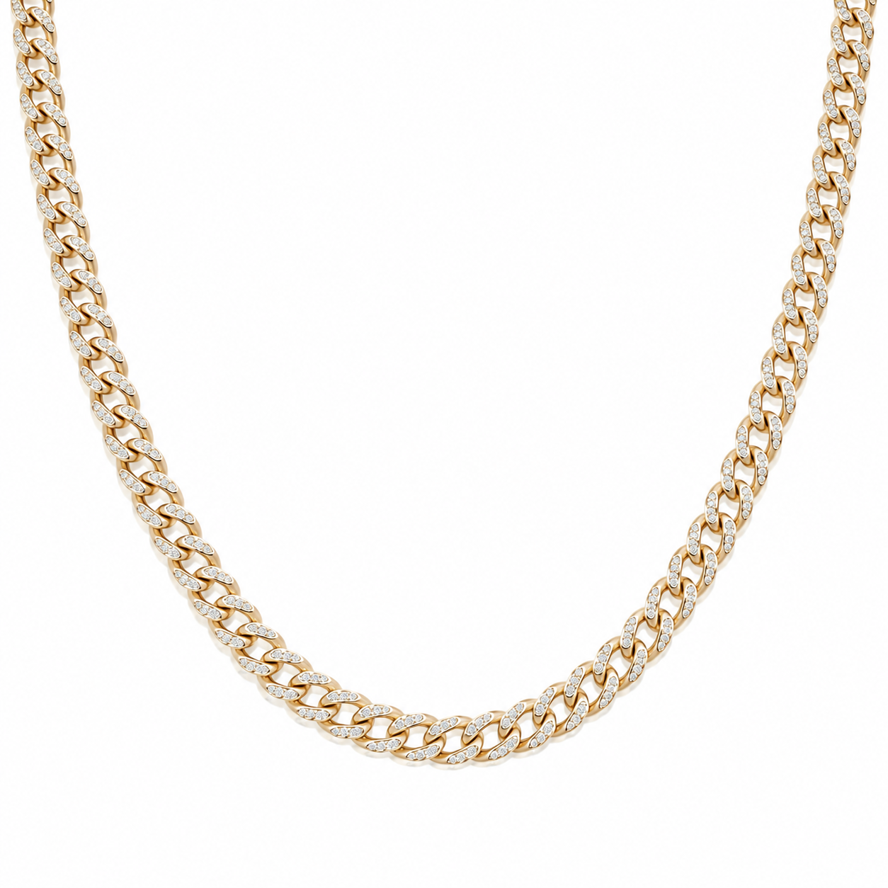 Diamond & Cuban Chain Necklace