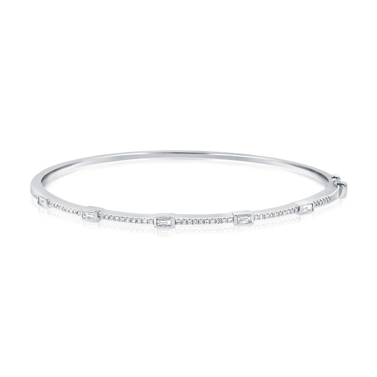 Baguettes & Diamond Bangle