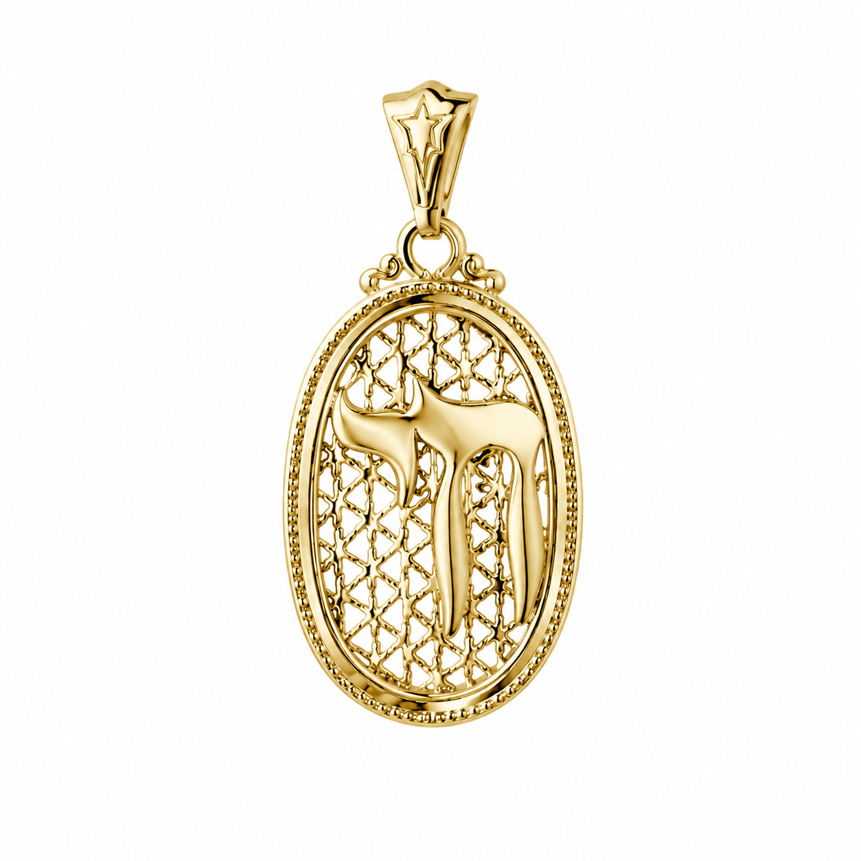 Gold Oval Chai Charm