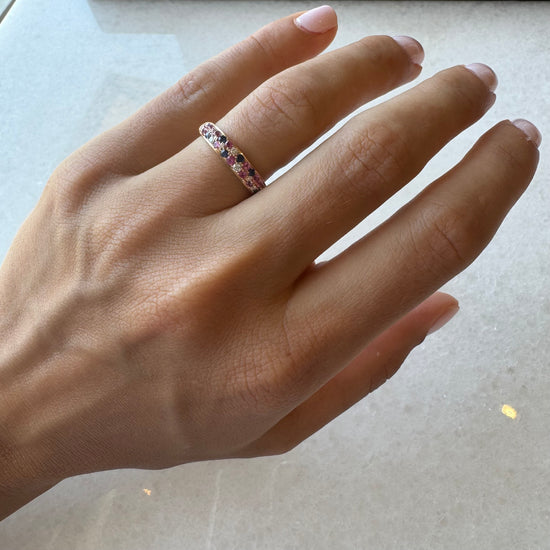 Stackable Rainbow Sapphire Rings