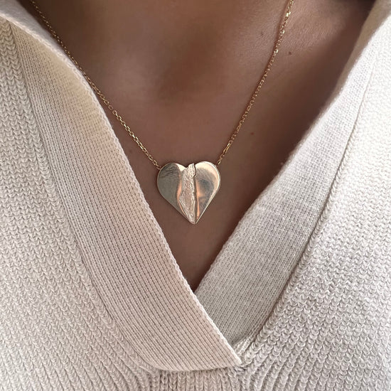Gold Israel is in my Heart Necklace