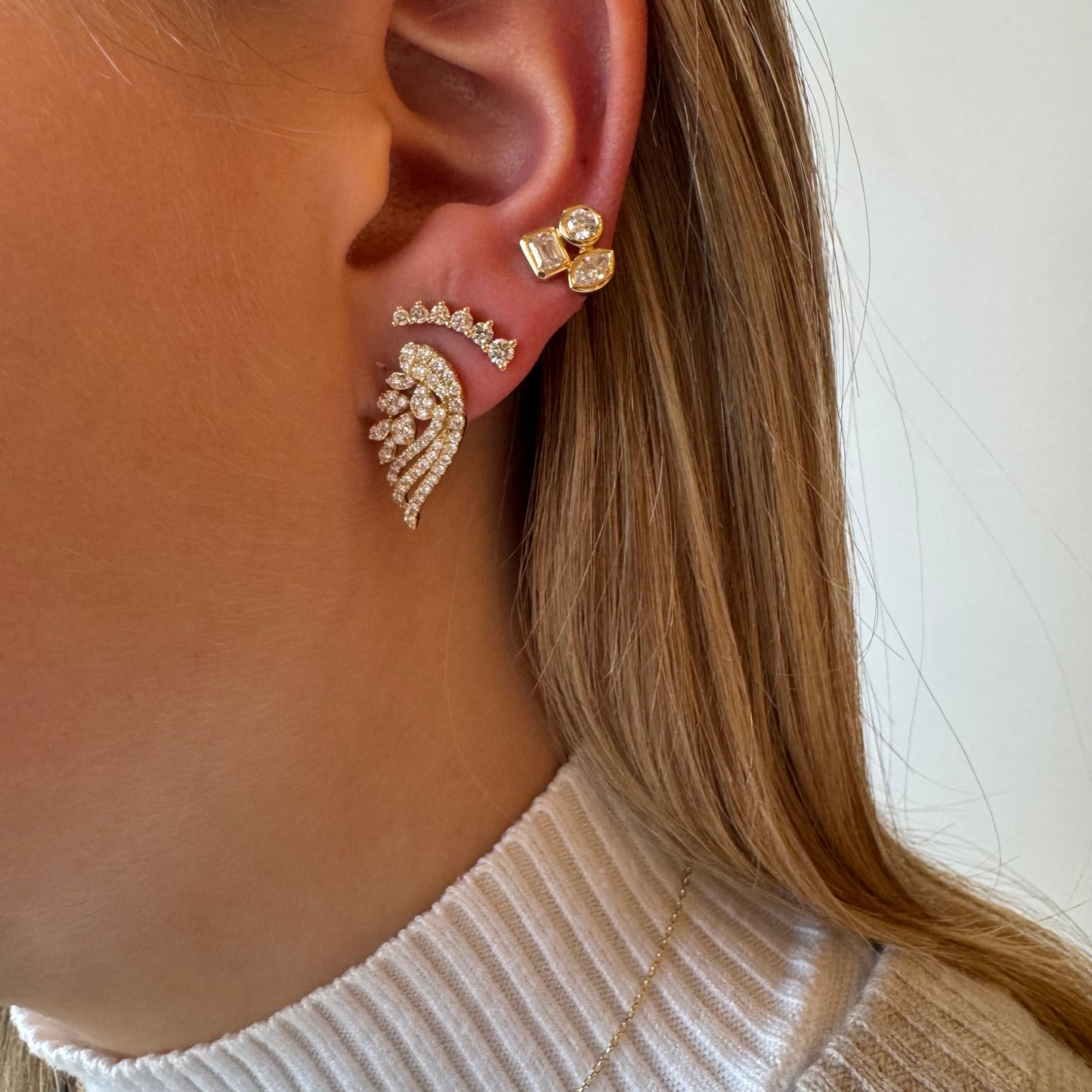 Diamond Wing Earrings