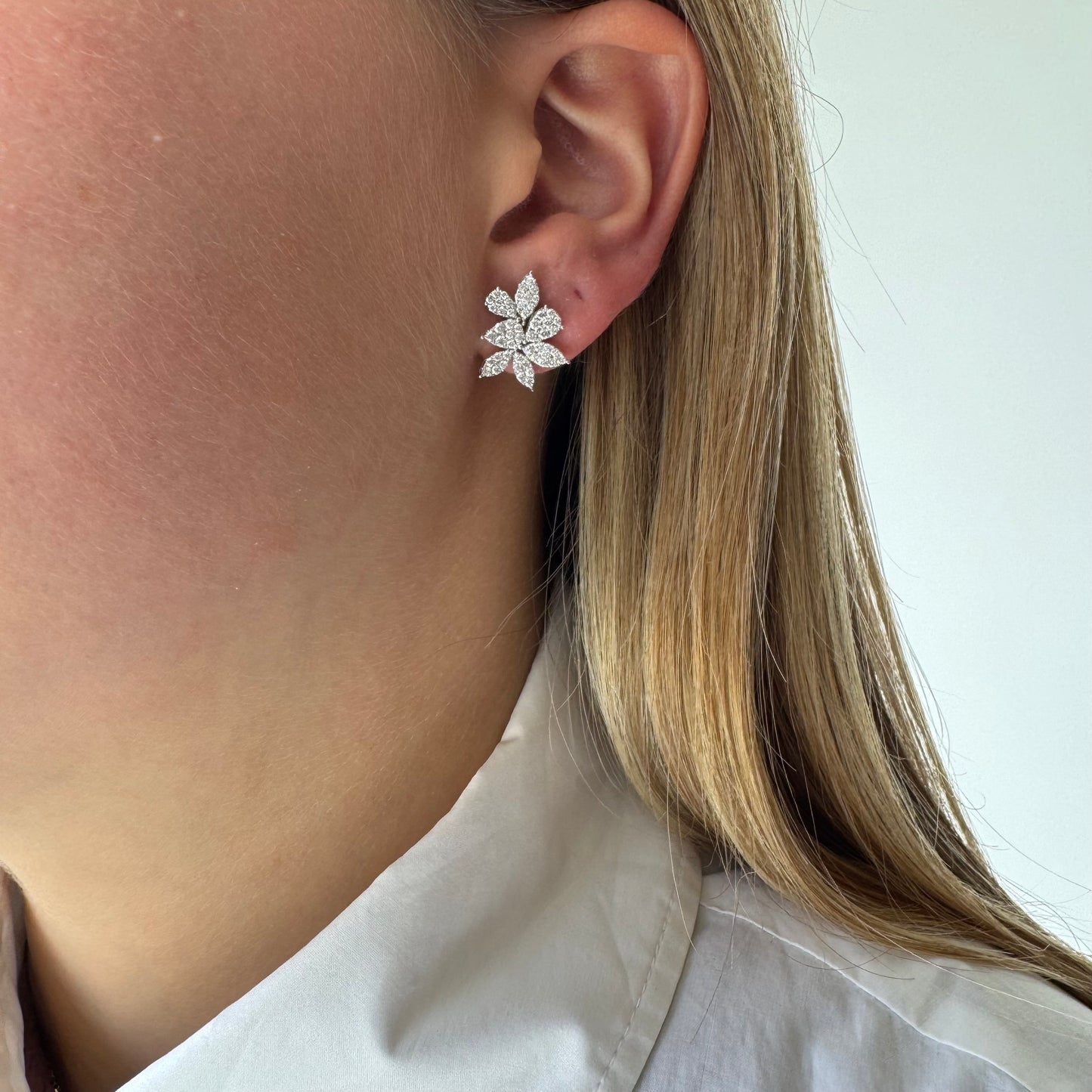 Diamond Cluster Pear & Marquee Earrings