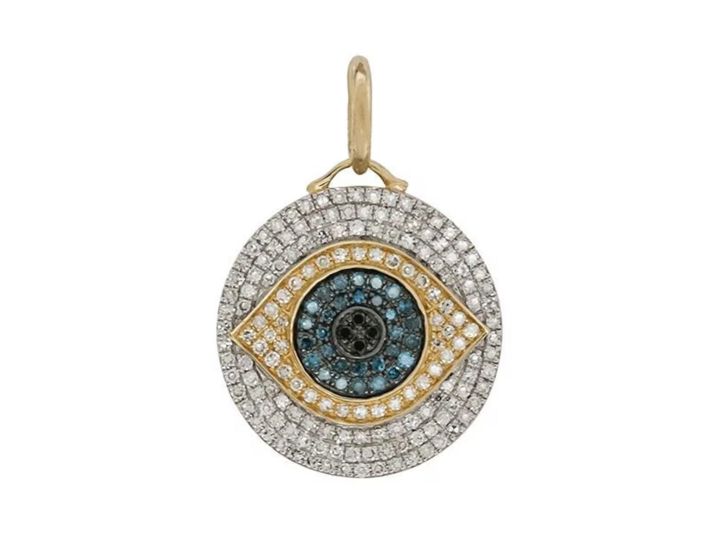 Diamond & Blue Sapphire Eye Charm
