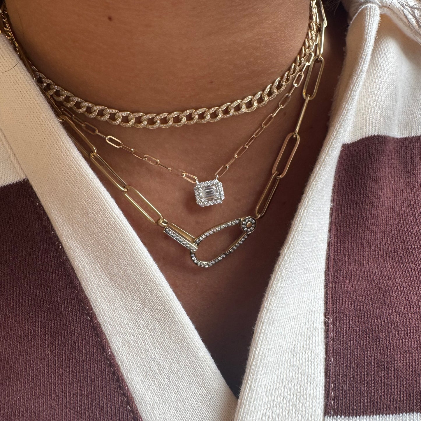 Diamond & Cuban Chain Necklace