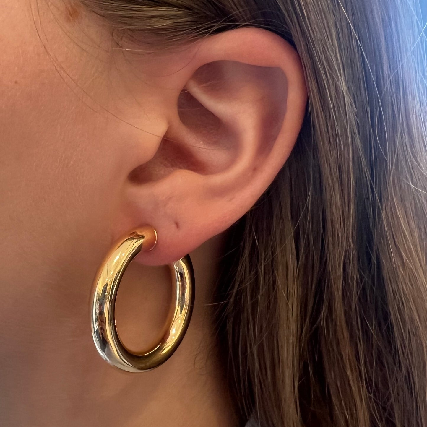 Gold Hoops on Post