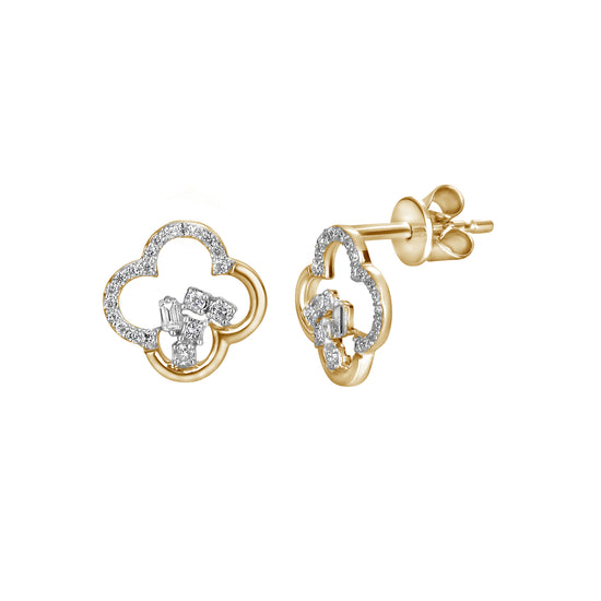 Scattered Clover Diamond Earrings