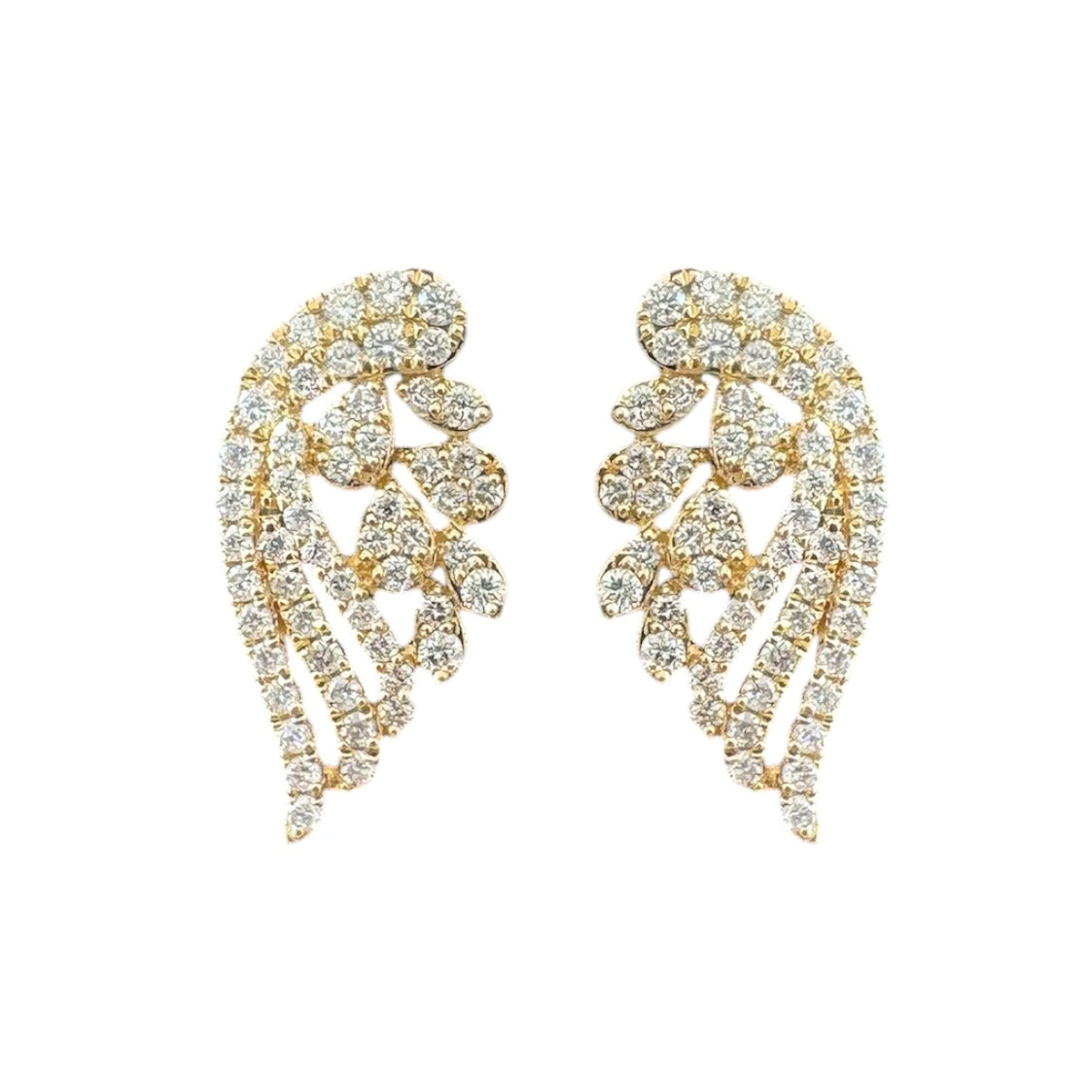 Diamond Wing Earrings