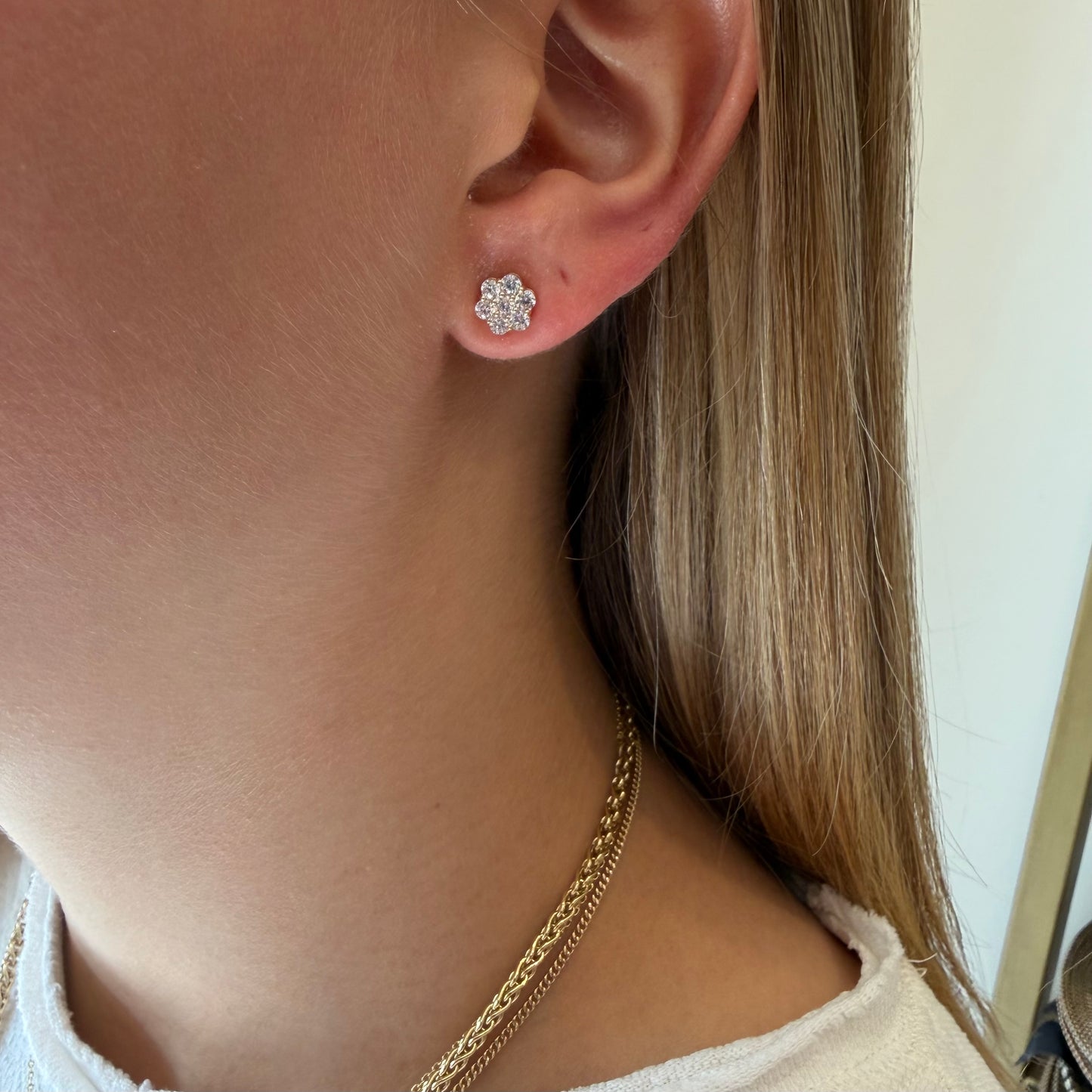 Crystal Flower Earrings