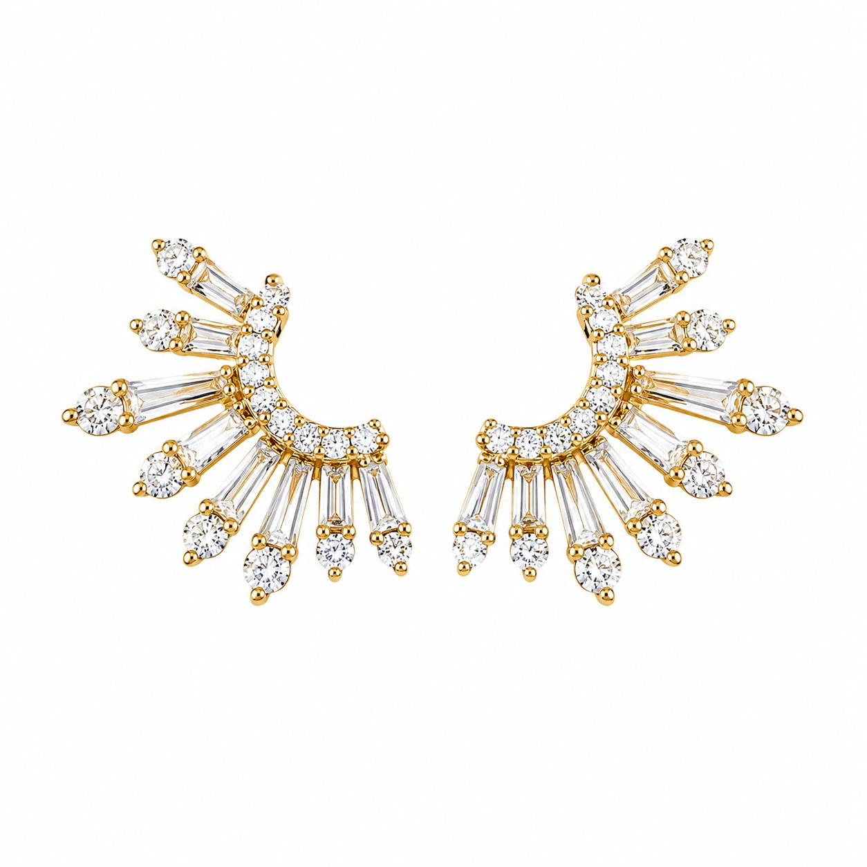 Curved Baguette Diamond Dainty Crawlers