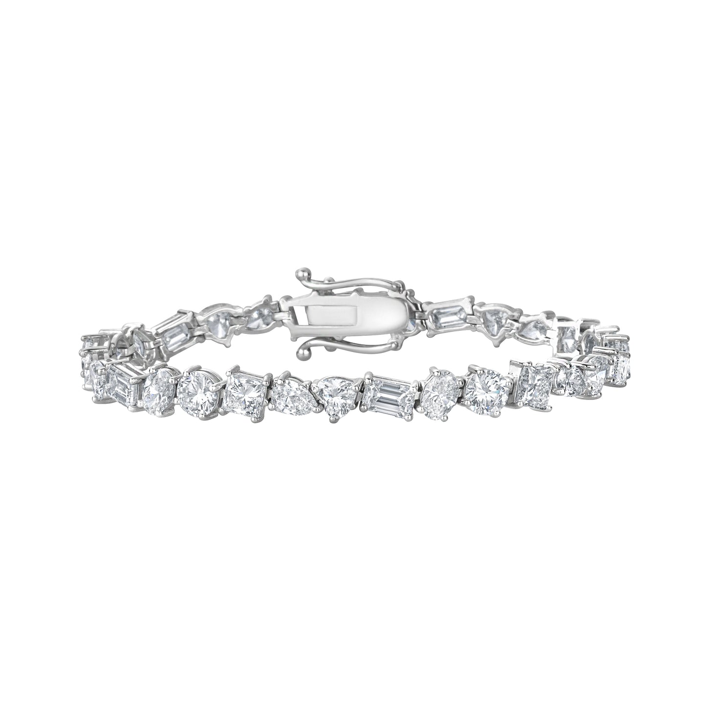 Mixed Shape Lab Diamond Tennis Bracelet