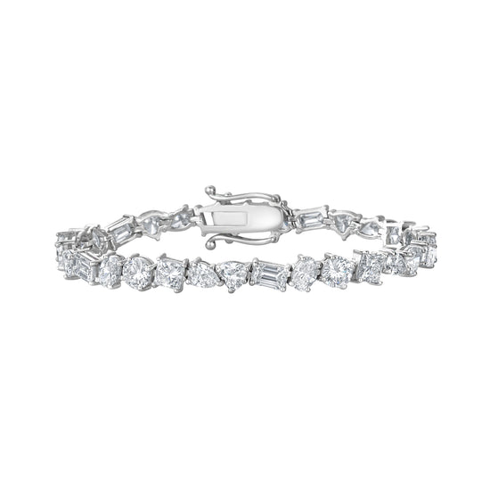 Mixed Shape Lab Diamond Tennis Bracelet