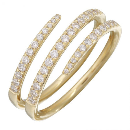 3 Row Diamond Wrap Ring