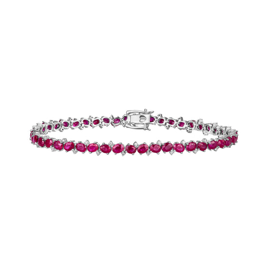 Ruby & Spike Diamond Tennis Bracelet