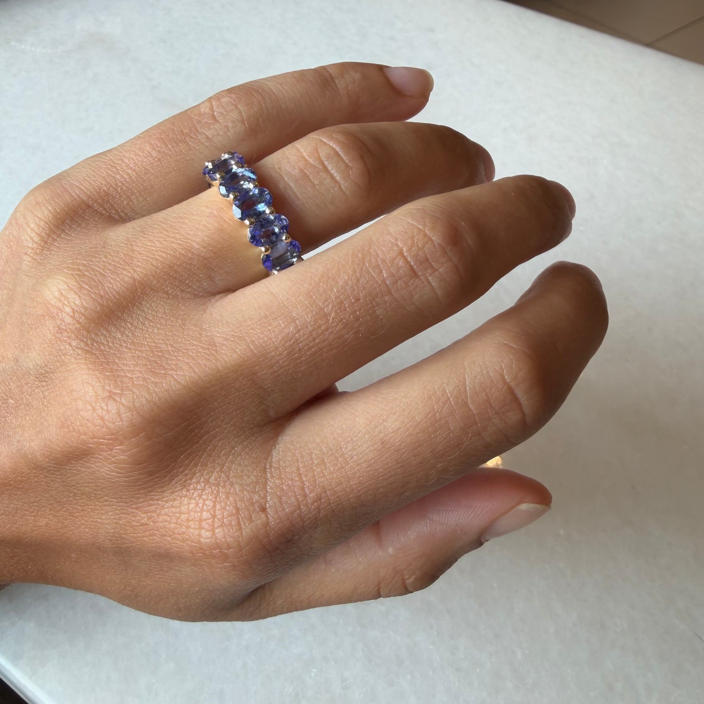 Natural Tanzanite Eternity Band