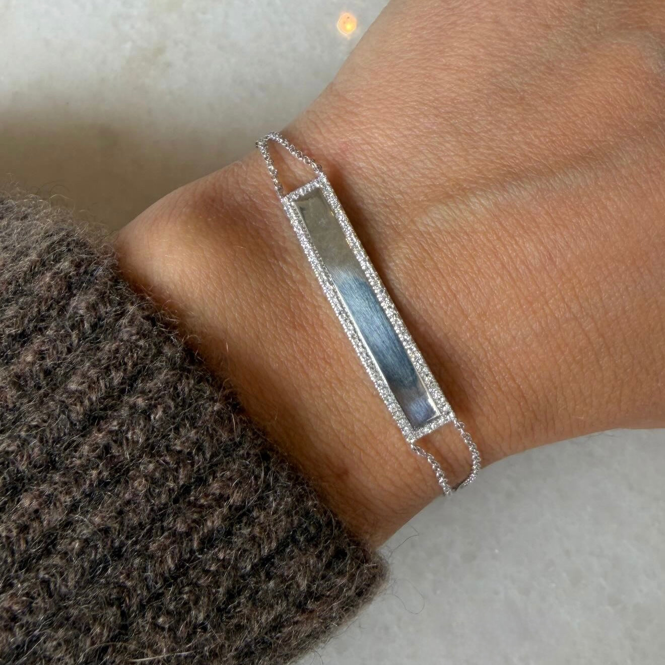 Diamond & Gold Bar Bracelet