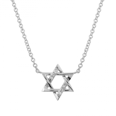 Gold & Diamond Magen David Necklace
