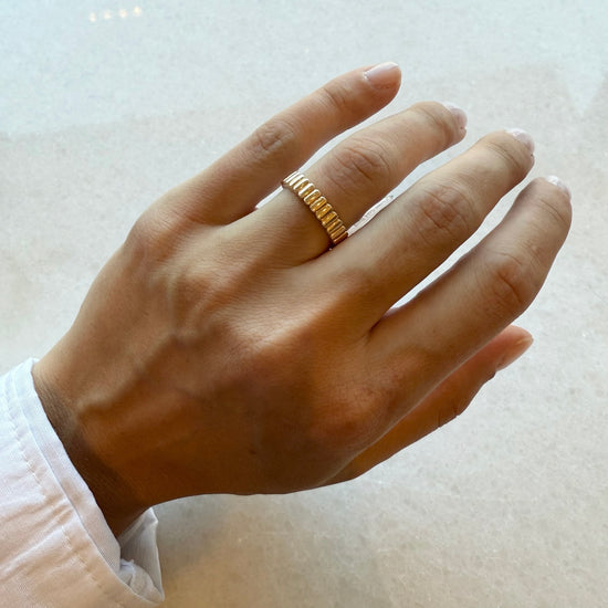 Fluted Gold Ring