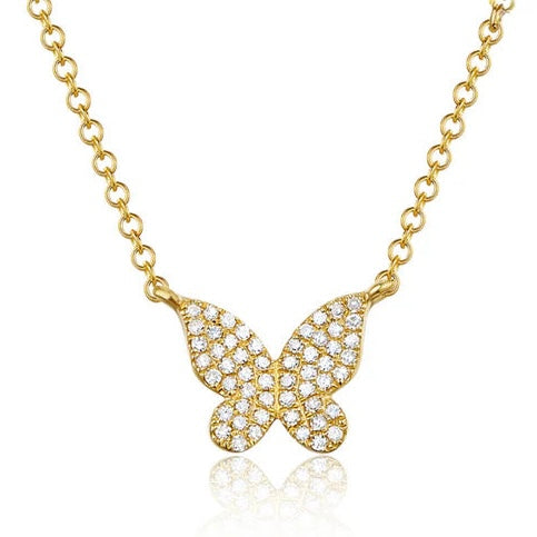Diamond Butterfly Necklace