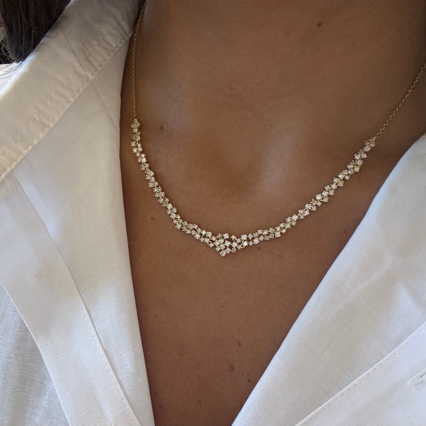 Scattered Diamond Necklace