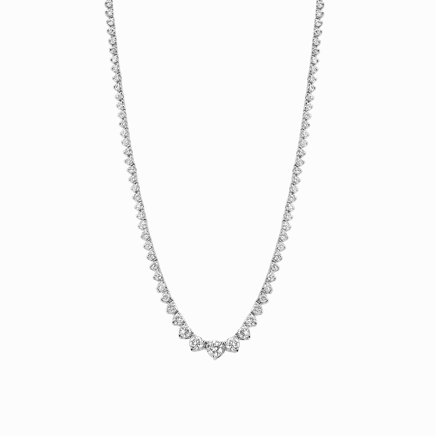 Lab Grown Graduated Diamond Tennis Necklace