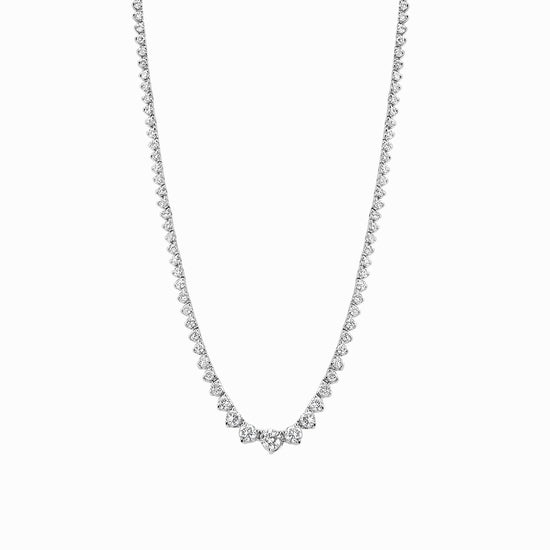 Lab Grown Graduated Diamond Tennis Necklace